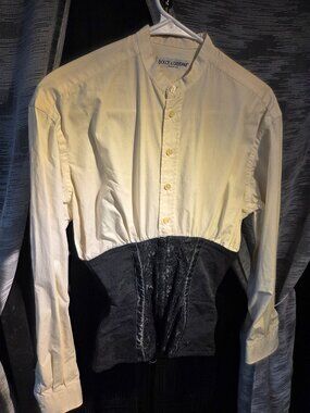 90's Vintage Dolce & Gabbana Blouse/Corset Top Super Rare Size 40 (M)